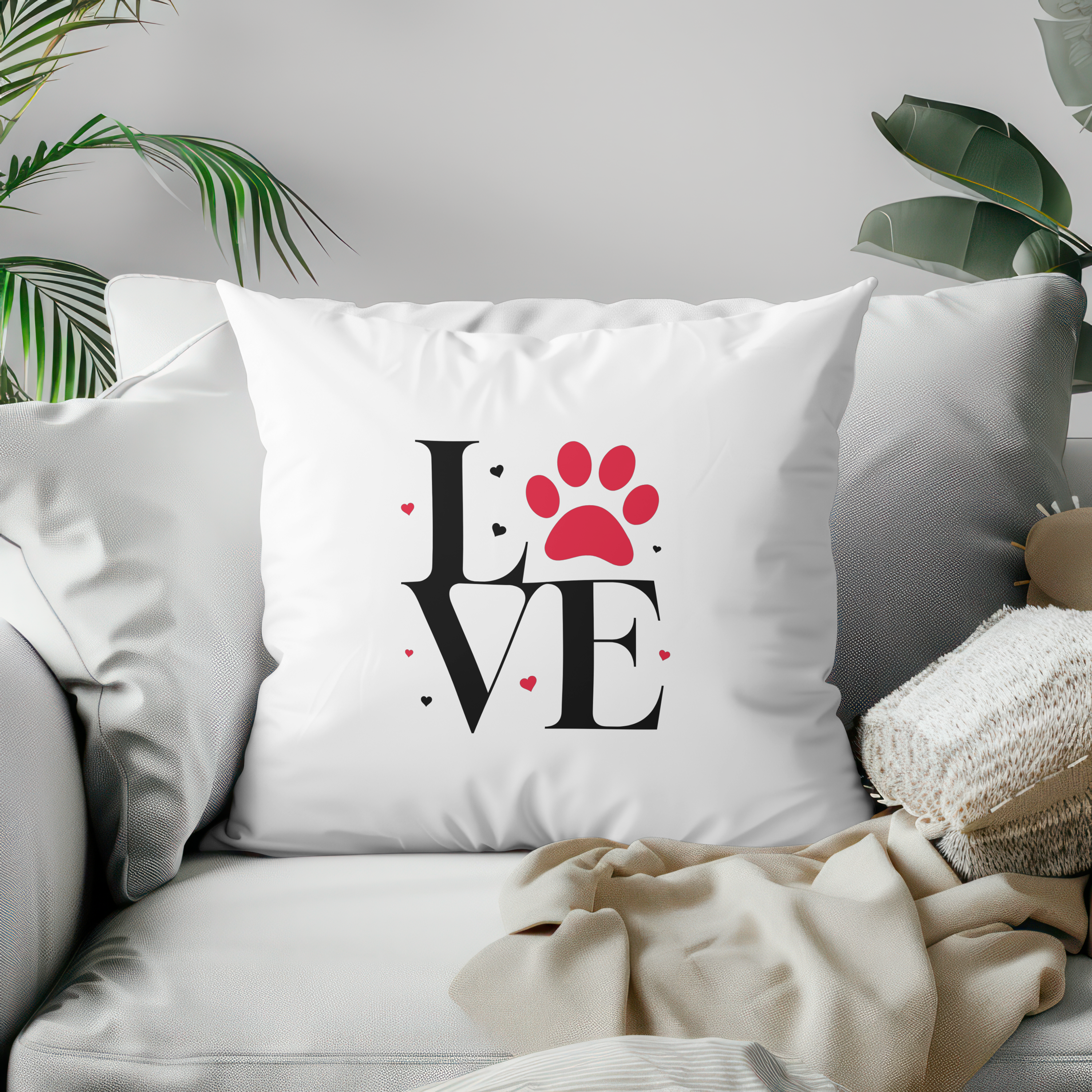 Das „Paw Love“ Kuschelkissen – Gemütlichkeit auf vier Pfoten