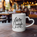 Die "Live. Laugh. Love. Herzhenkel"-Tasse – Dein täglicher Reminder